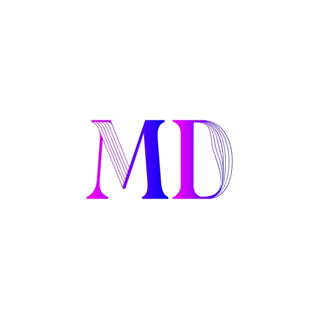 Vector md fashion logo