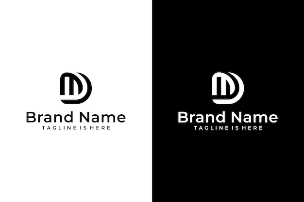 Vector md letter logo with premium vector creative concept