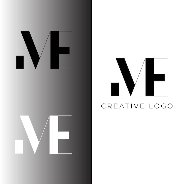 ME initial letter logo design