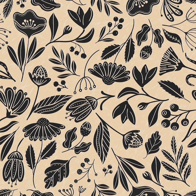 Meadow Bloom Seamless Pattern