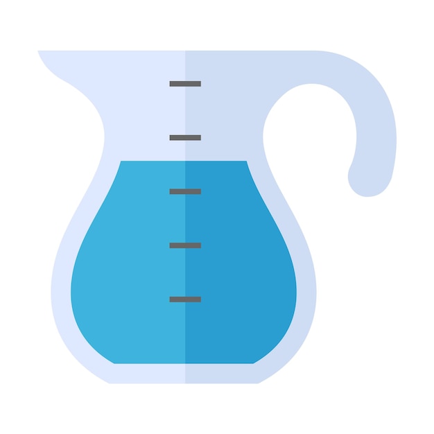 Measure jug icon in flat color style