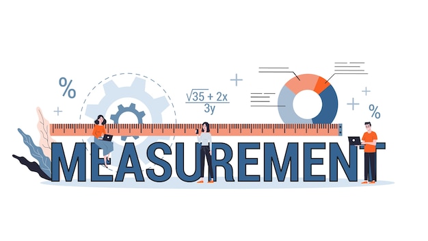 Measurement concept. Idea of equipment for measuring. Engineering area.   illustration in  style