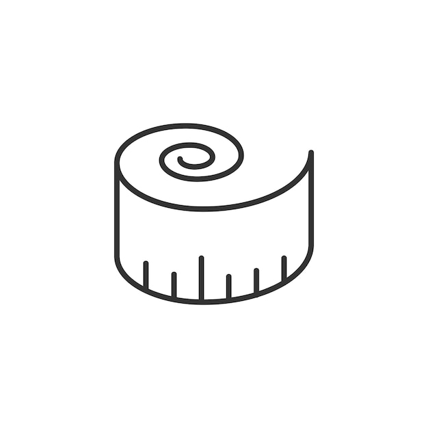 Measurement tape icon Tailoring symbol modern simple vector icon for website design mobile app