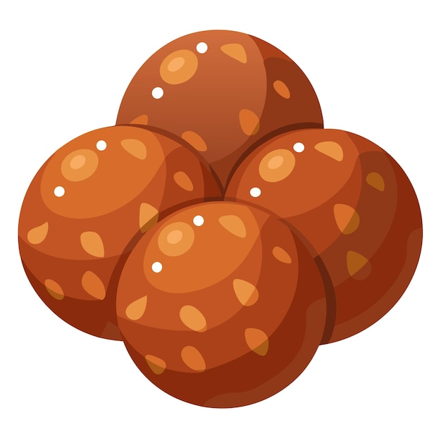 Vector meat balls detail shot