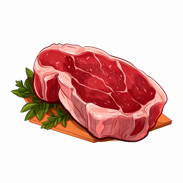 meat food vector beef illustration restaurant isolated steak barbecue pork bone meal ico