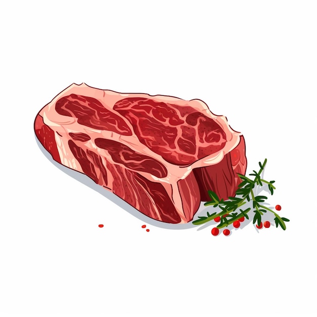 meat food vector beef illustration restaurant isolated steak barbecue pork bone meal ico