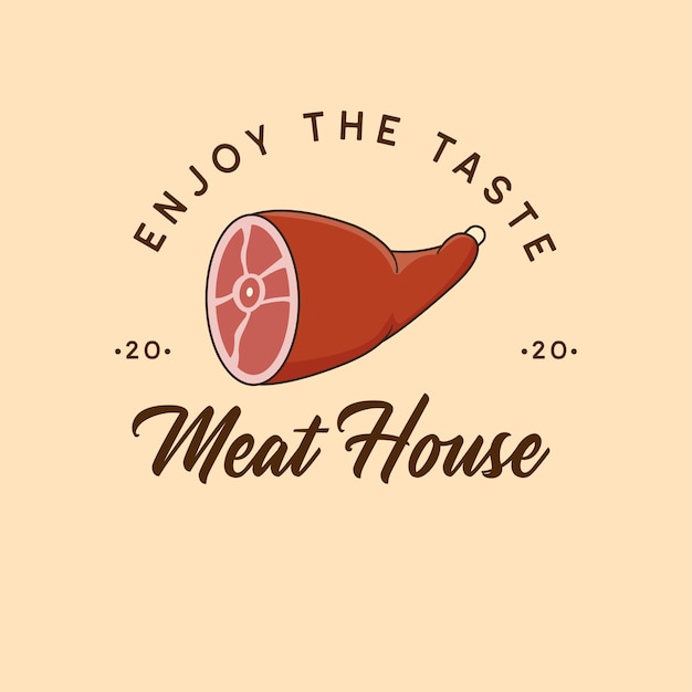 Meat House Logo Badge Concept