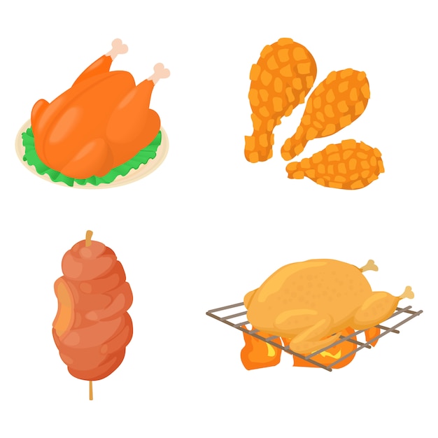 Meat icon set