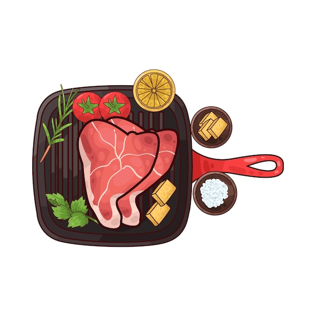 Vector meat illustration