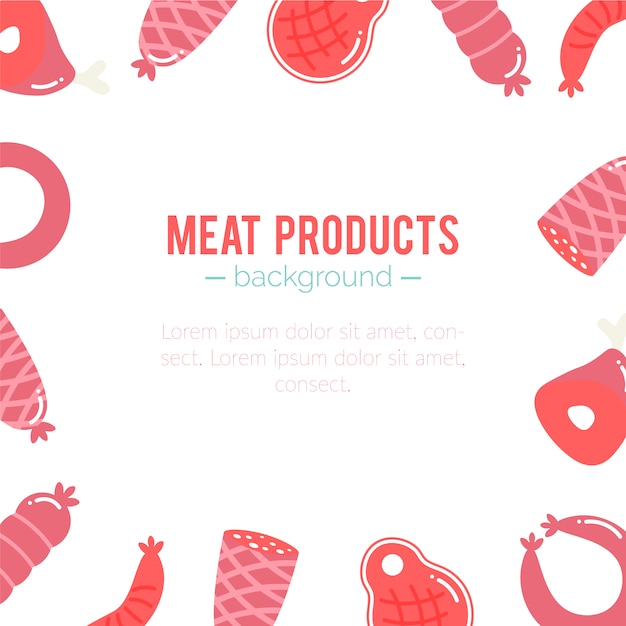 Meat products background