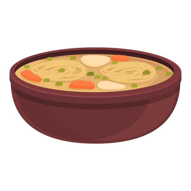 Meat soup icon cartoon vector Food dish Meal eat