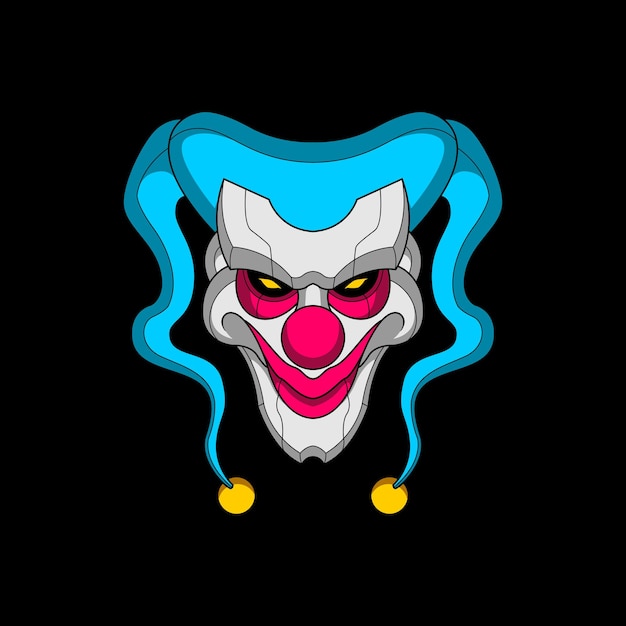 Vector mecha clown head