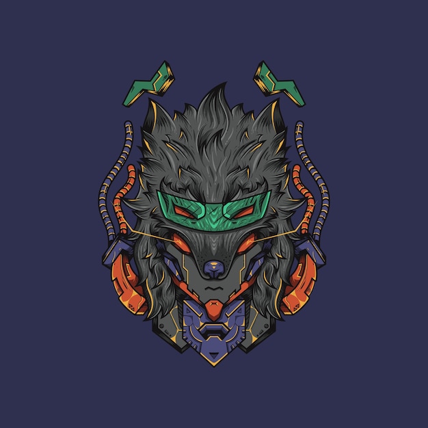 Mecha Wolf Illustration