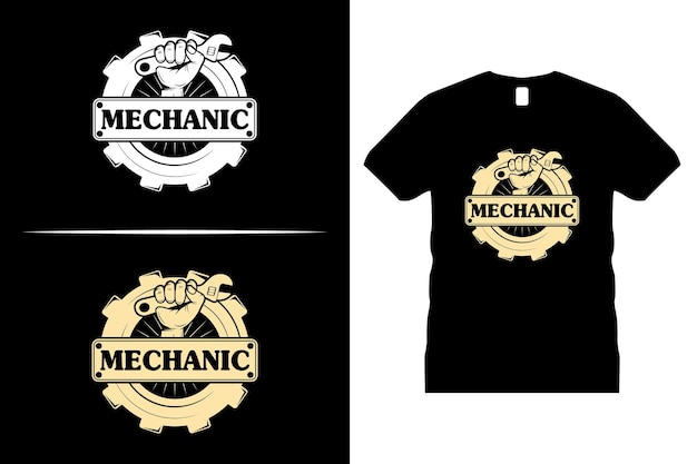 Mechanic Engineer T-shirt Design vector. Use for T shirts, mugs, stickers, etc.