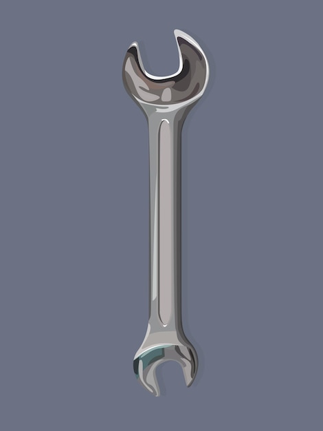 Mechanic's metal reversible wrench for repairs