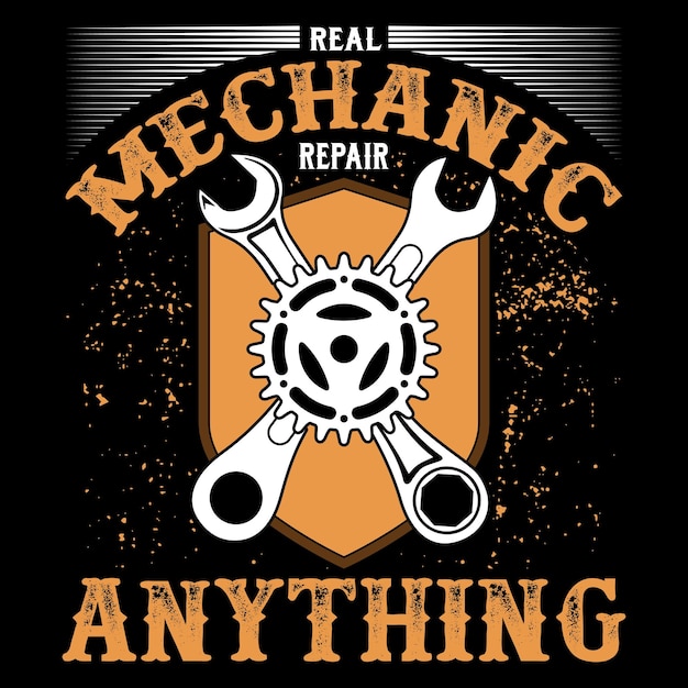 Vector mechanic t shirt design