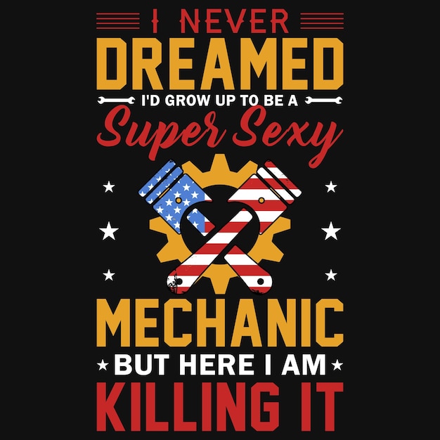 Mechanic tshirt design