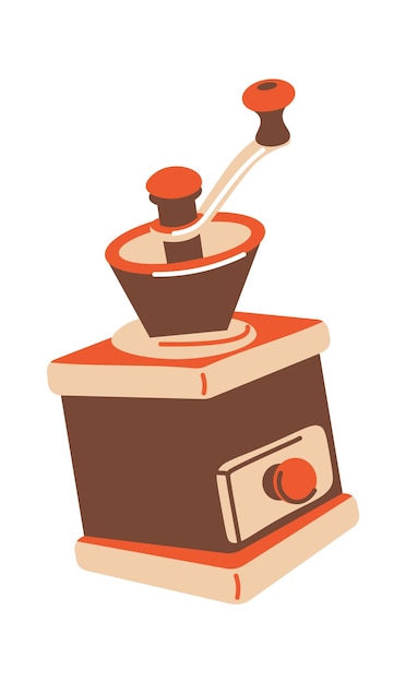 Mechanical coffee grinder icon Vector illustration