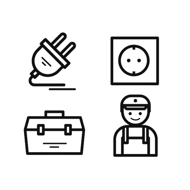 Mechanical Icons Vector Illustration Design Template