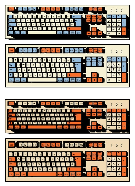 Mechanical keyboard retro style