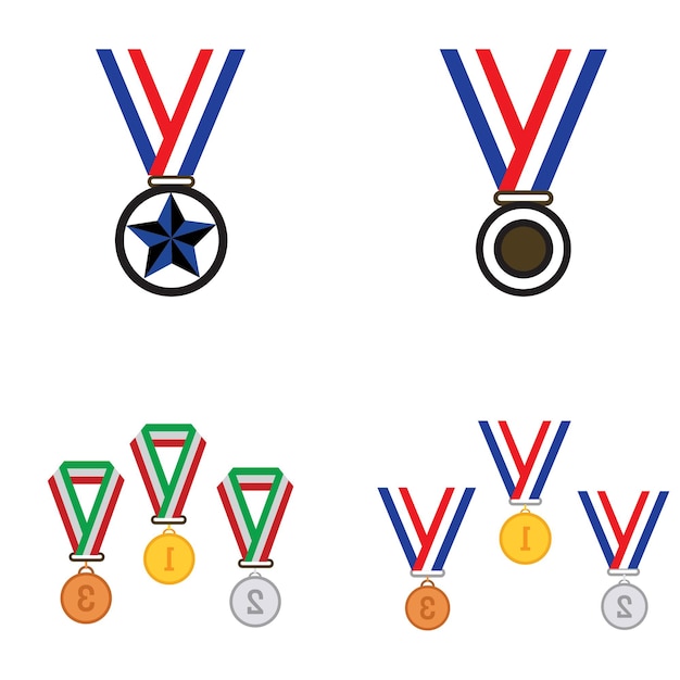 medal logo Template vector illustration icon design