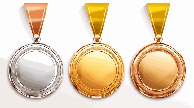 medals of the gold color on the silver