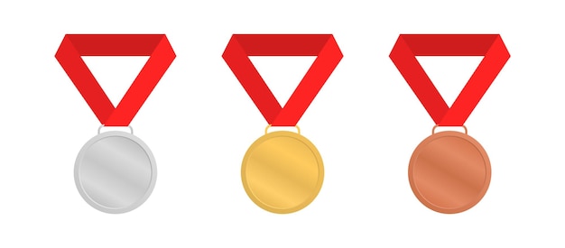 Medals gold silver and bronze medal