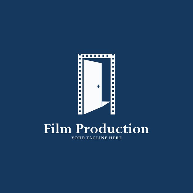 Vector media company logo or film production studio