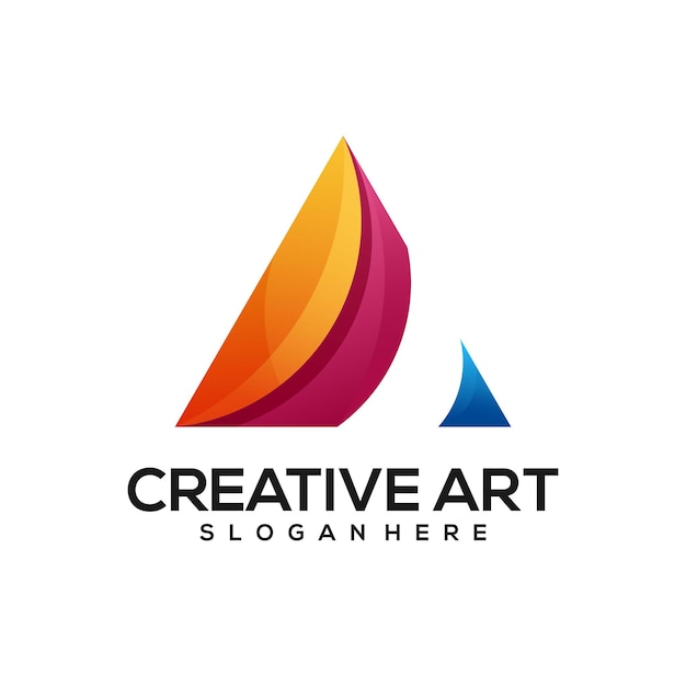 Media logo gradient colorful design