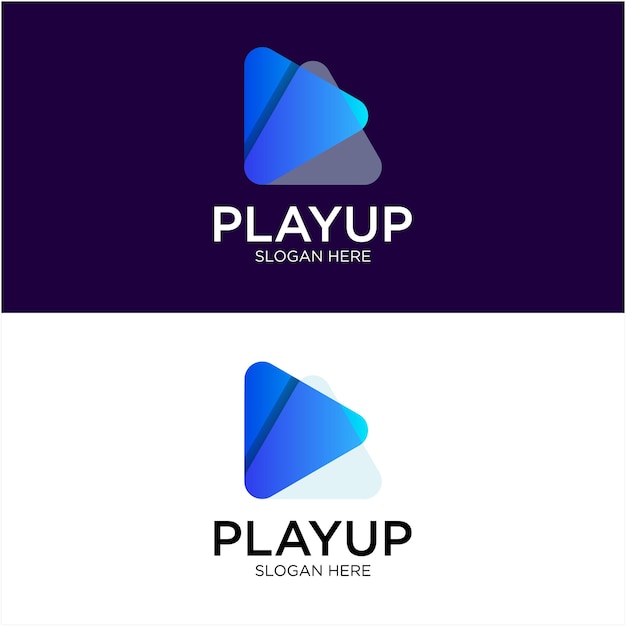 Media Play Gradient Logo Template