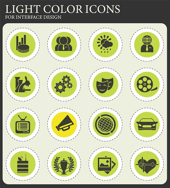 Media vector icon set