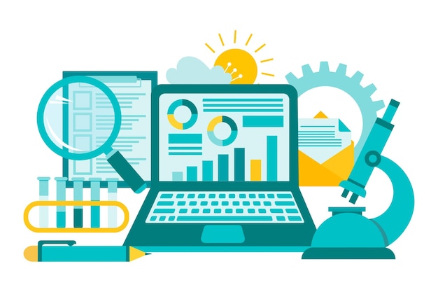 Medical appointment Test results and analyzes Concept vector illustration