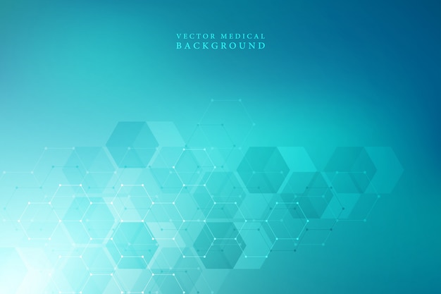  medical background from hexagons.