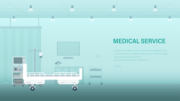 Medical banner with medical service concept vector illustration