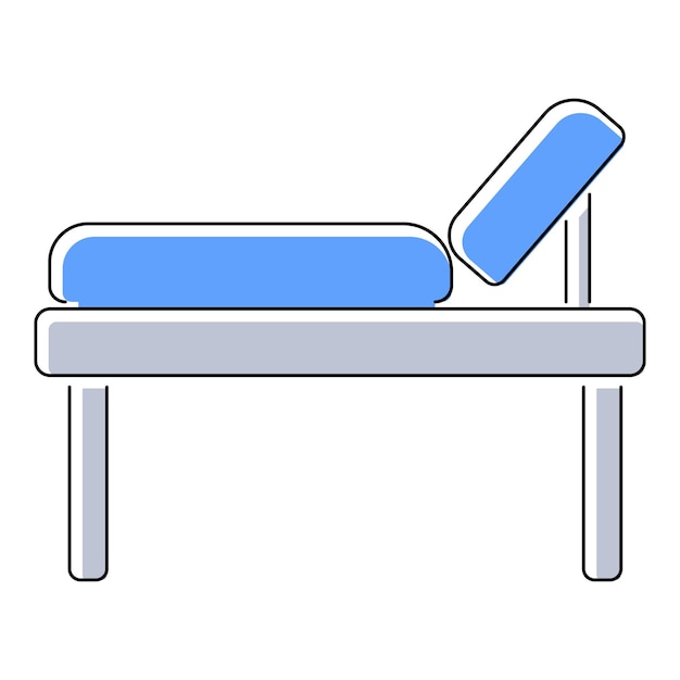 Medical bed icon Flat illustration of medical bed vector icon for web isolated on white background