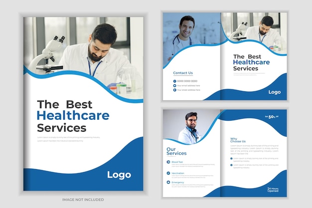 Medical BiFold Brochure Design Template For Your Business