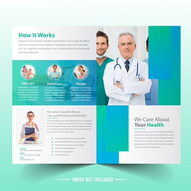 Medical Bifold Brochure Template