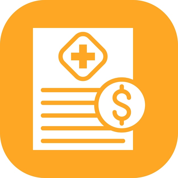 Medical Bill vector icon illustration of Medicine iconset