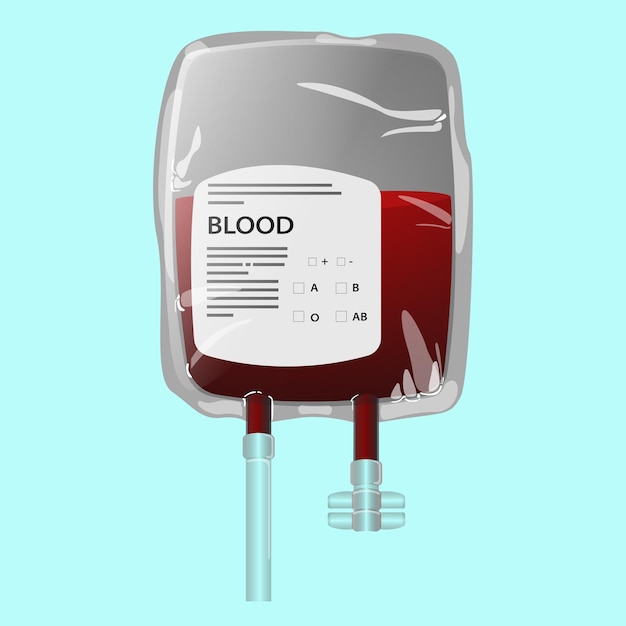 medical blood bag vector illustration