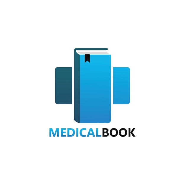 Medical book logo template design