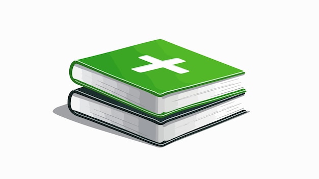 Medical Books Vector Icon Style Bicolor Flat