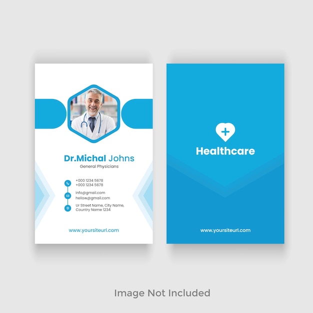 Medical business card design template