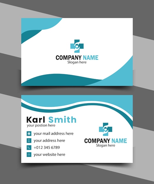 Medical Business Card Modern medical healthcare doctor business card template