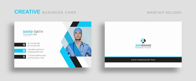 medical business card template design