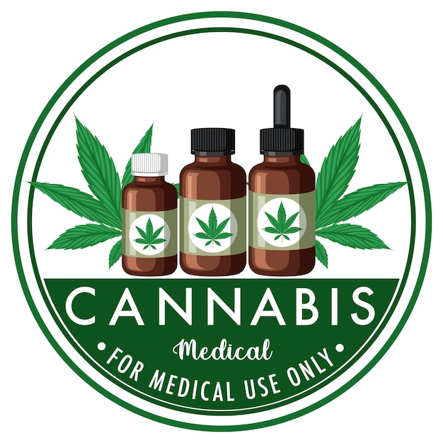 Medical cannabis badge logo