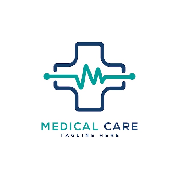 Medical Care Logo design creative modern minimal concept vector template