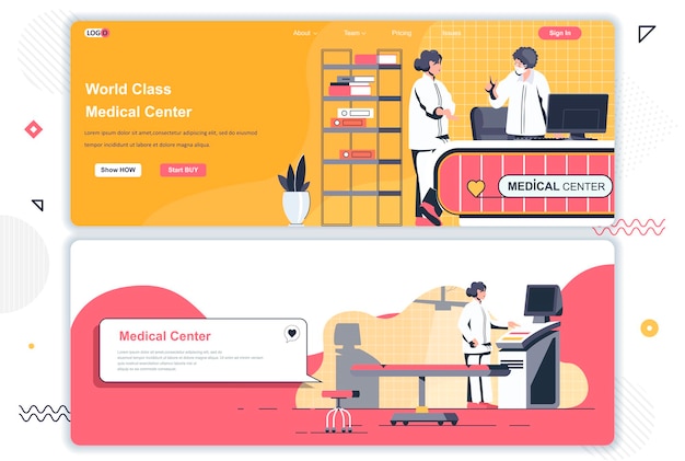 Medical center landing pages 