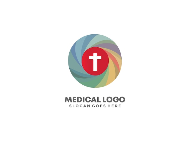 Medical center logo design template vector illustrator