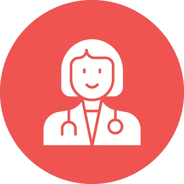 Medical Doctor Female Flat Illustration