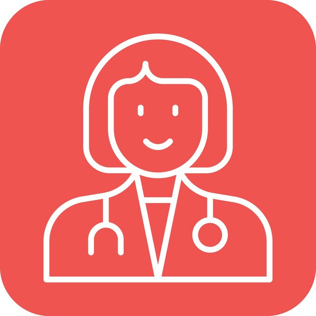 Medical Doctor Female icon vector image Can be used for Professions